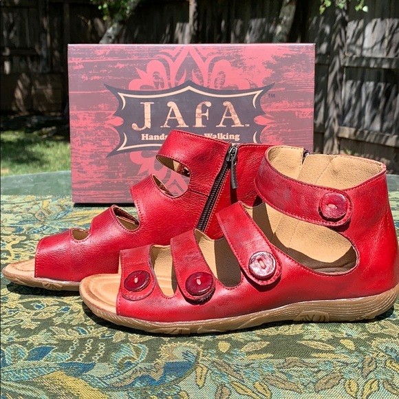 Jafa Shoes - Jafa 195 Red Sandal Hybrid Size 37/7